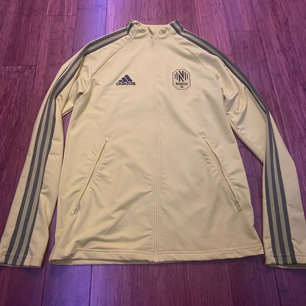 yellow adidas MLS Nashville SC jacket